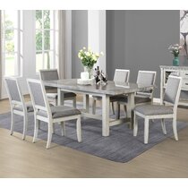 White and online gray dining set